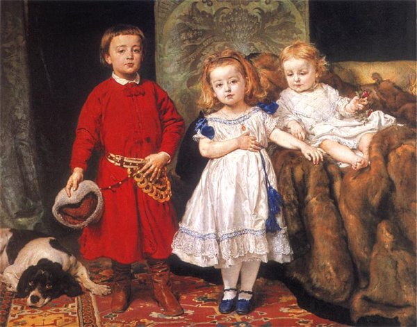 Portrait of three children