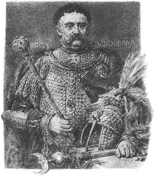 Jan Sobieski, portraited in a parade scale armour